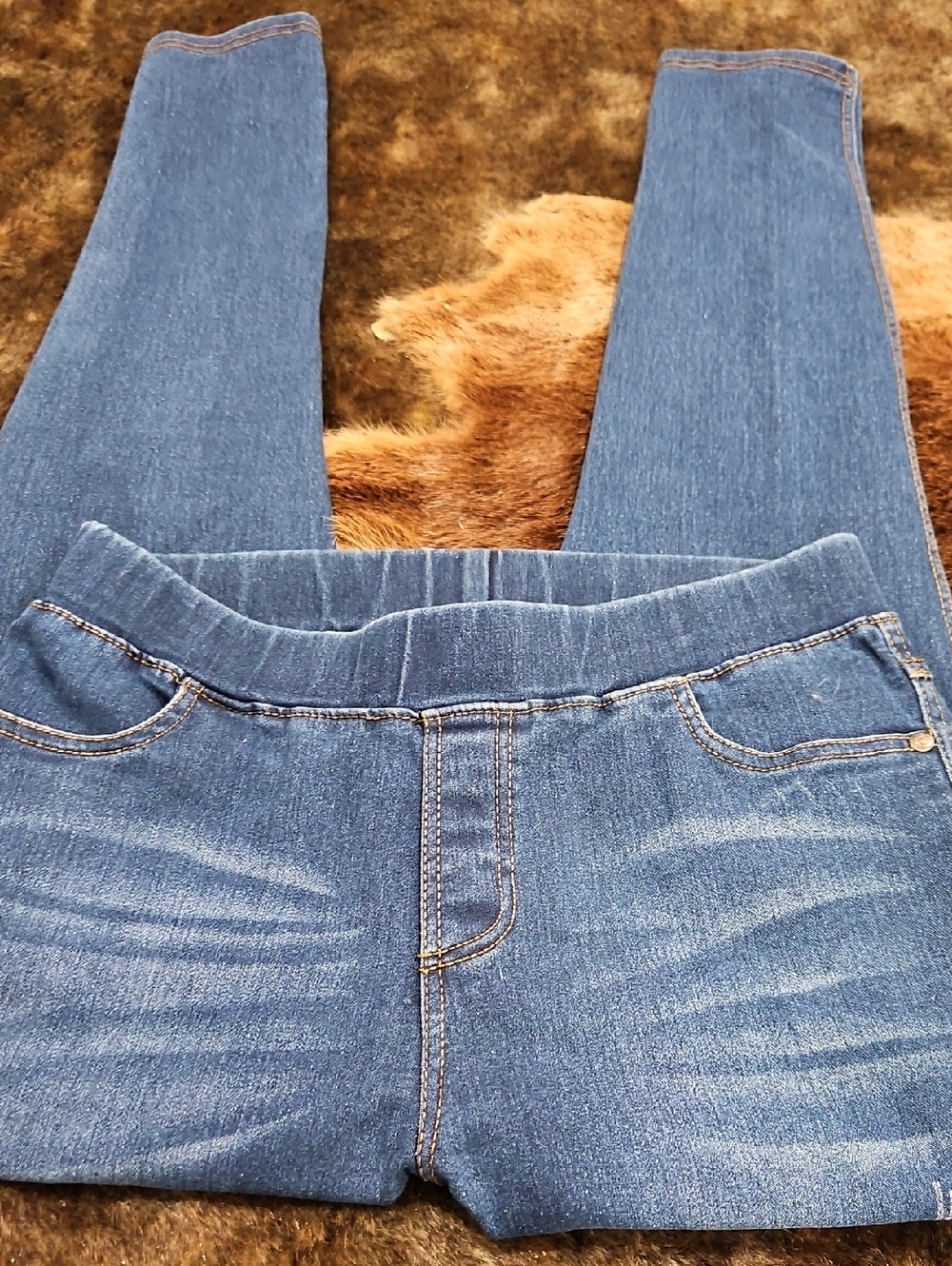 JVINI Blue Stretch Denim Jeggings